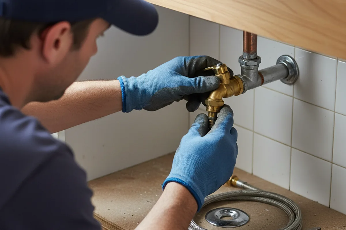 Shutoff valve and fitting work during Faucet and Fixture Repair in Alstead